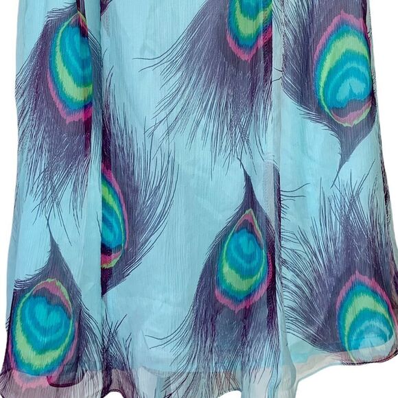 NWT Nanette Lepore Peacock Shirred Strapless Dress Size 2 - Picture 5 of 8